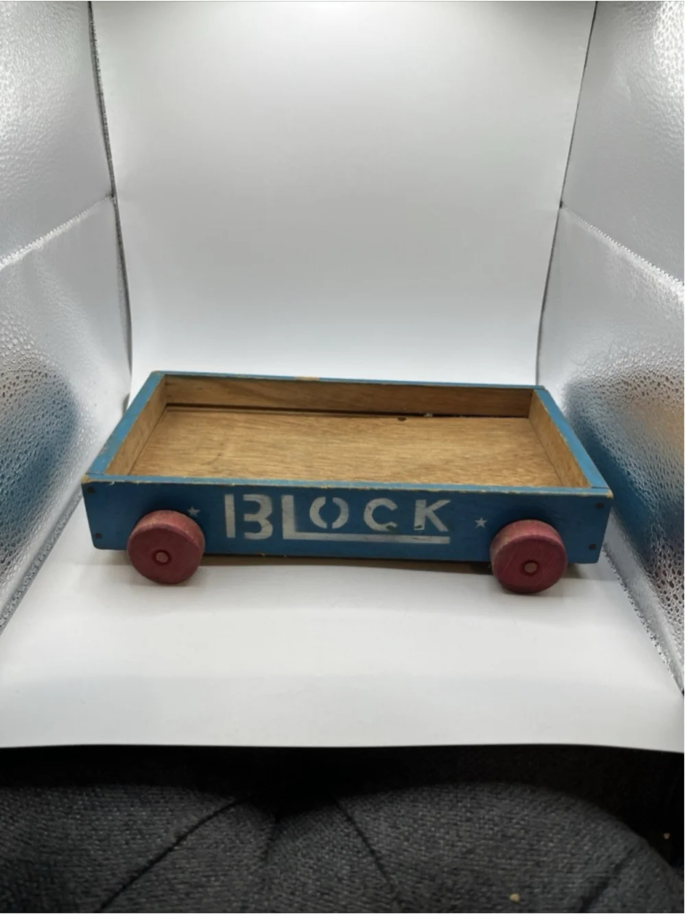 Vintage Wood Block Wagon Toy Disney? SEE ALL HARD TO FIND